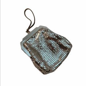 Vintage Whiting & Davis Wristlet change purse Silver